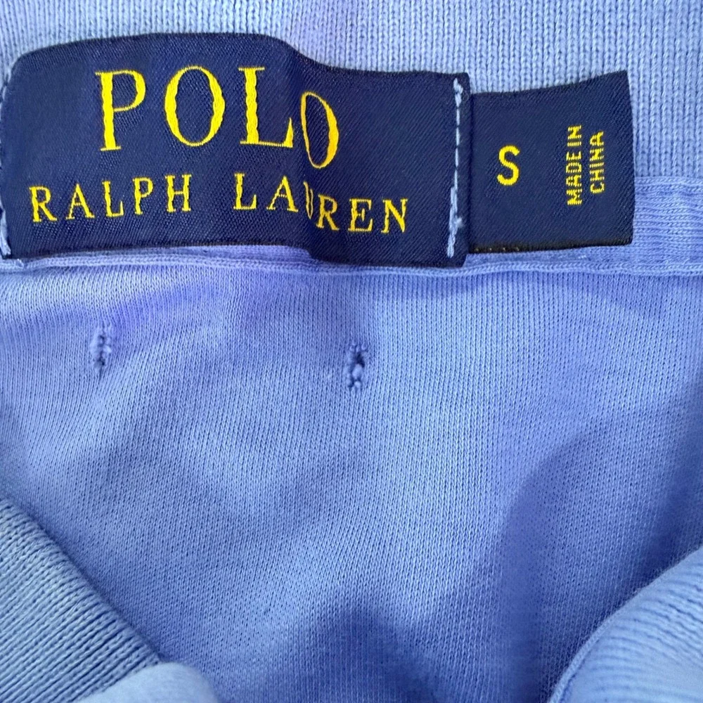 Polo Ralph Lauren Polo Shirt Men Small Blue Slim Fit Cotton Classic Pony Prep